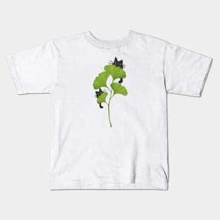 Ginkgo cat Kids T-Shirt